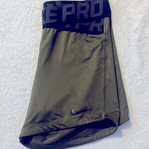 Olive Nike Pro Training Shorts